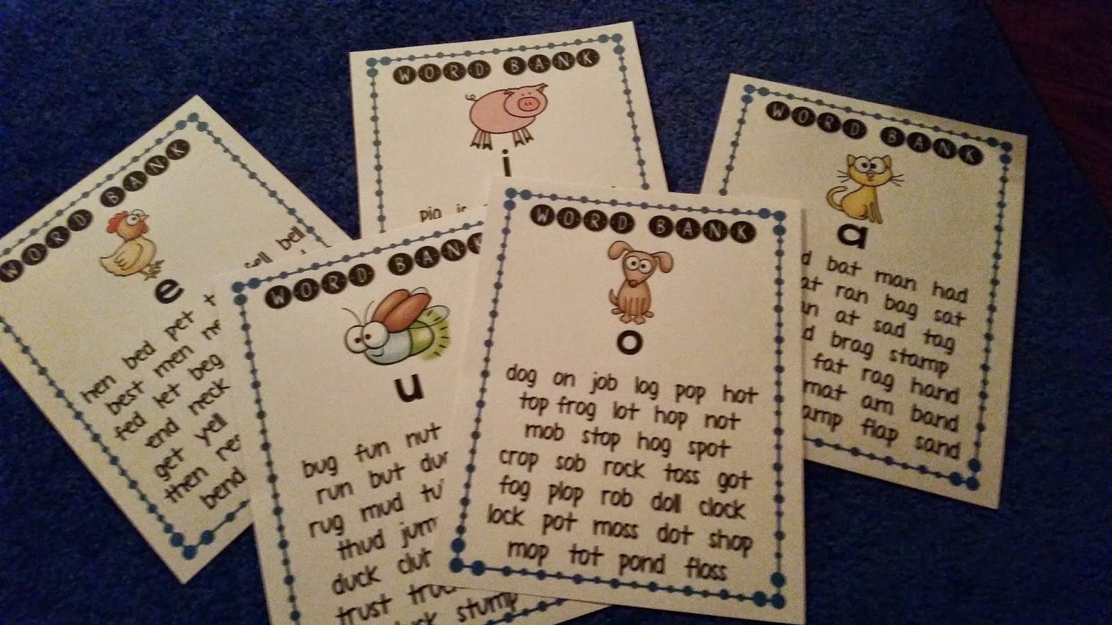 short-vowel-word-banks | First Grade Bangs